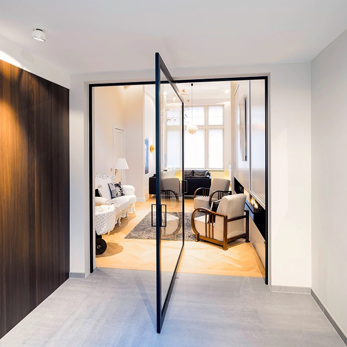 SZG safety pivot glass door