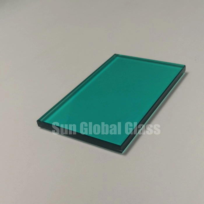 Blue green laminated glass