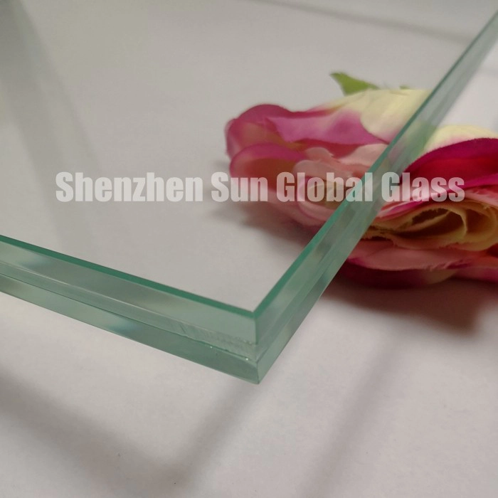 25.52mm low iron tempered laminated glass fins, 12+1.52 interlayer +12 ultra clear toughened laminated glass fins, 1212.4 extra clear ESG VSG for facade