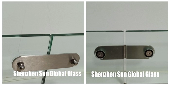 paddle tennis court glass with fittings