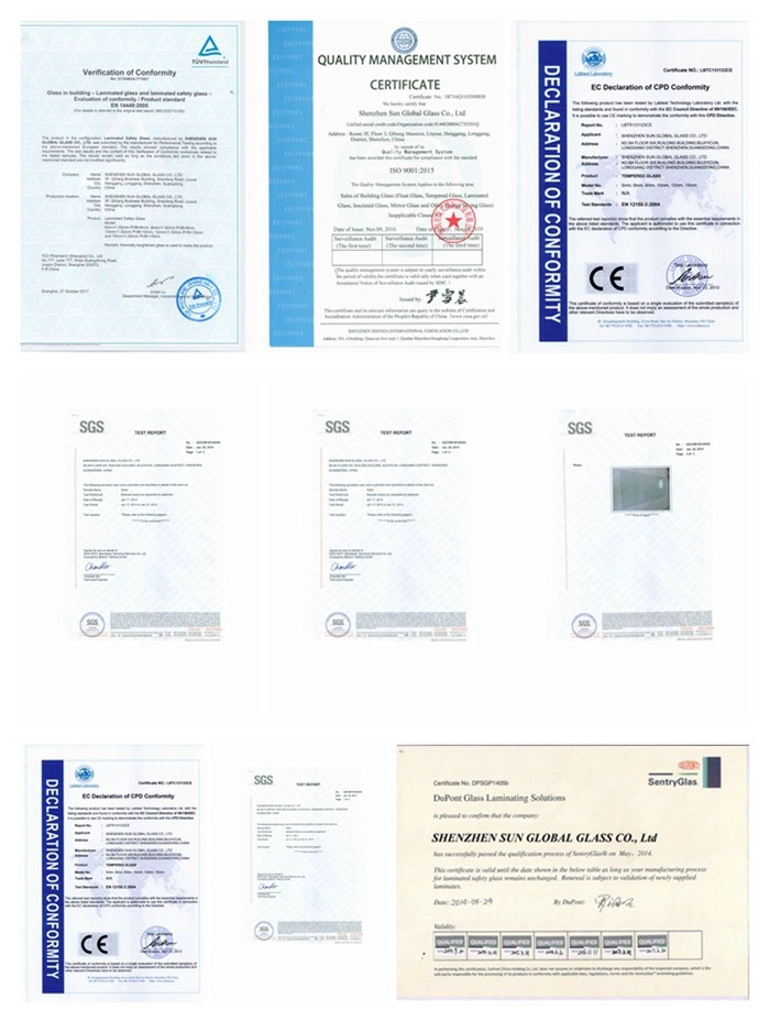 architectural glass certificate