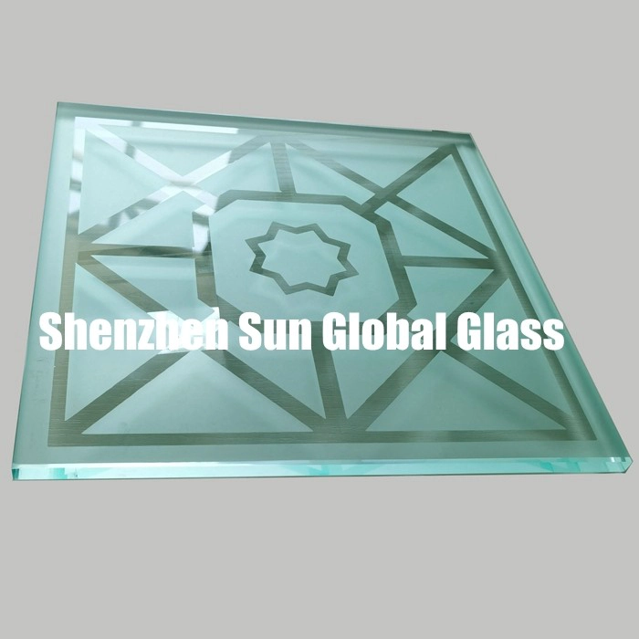 10mm frosted finish tempered glass