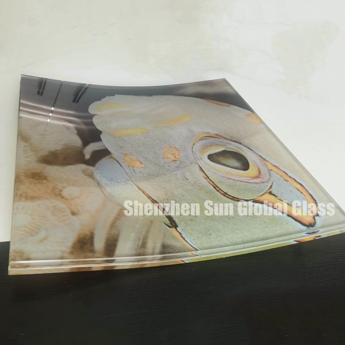 1010.4 ESG VSG curved glass, 21.52mm curved glass, 10mm+10mm curved tempered glass, 10+10 tempered laminated curved glass, digital printed curved glass, curved tempered glass