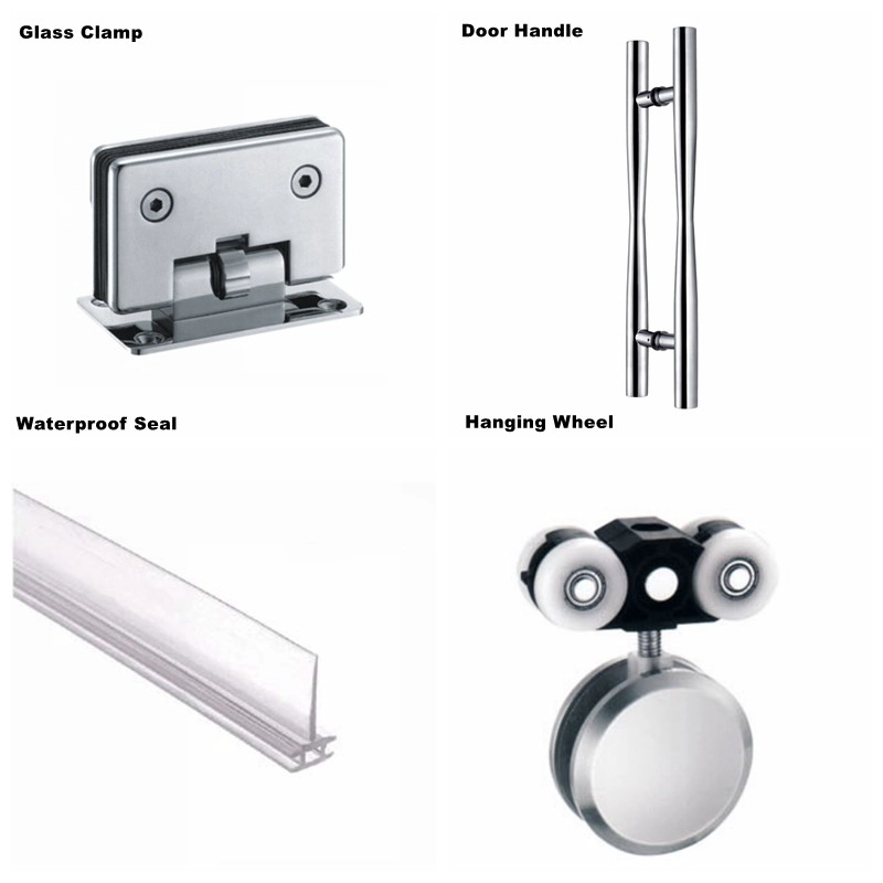 SZG 6mm clear tempered glass shower door