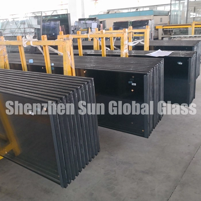 6mm+6mm bronze tempered insulated glass, 6mm+12A+6mm bronze ESG IGU, 24mm brown double glazed glass