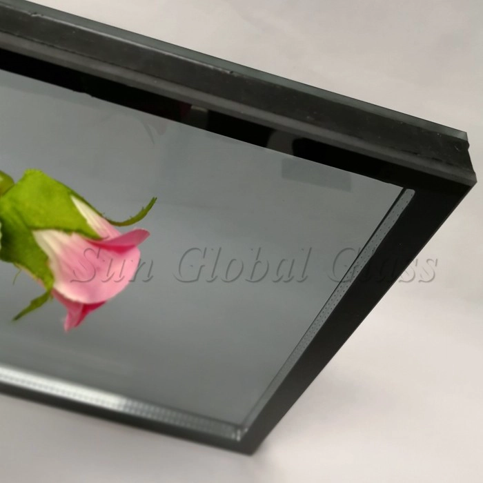28mm double glazed glass, light grey double glazing, insulated glass 8mm+8mm, 12A spacer insulated glass, sound insulation glass, tempered light grey double glazed glass, grey double glazed