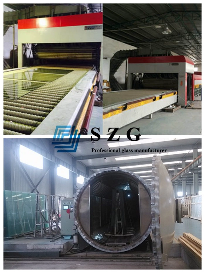 Safety glass, laminated glass 33.04mm, tempered laminated glass, 10+10+10 sandwich glass, PVB interlayer laminated glass, bullet proof laminated glass, 10mm+10mm+10mm laminated glass