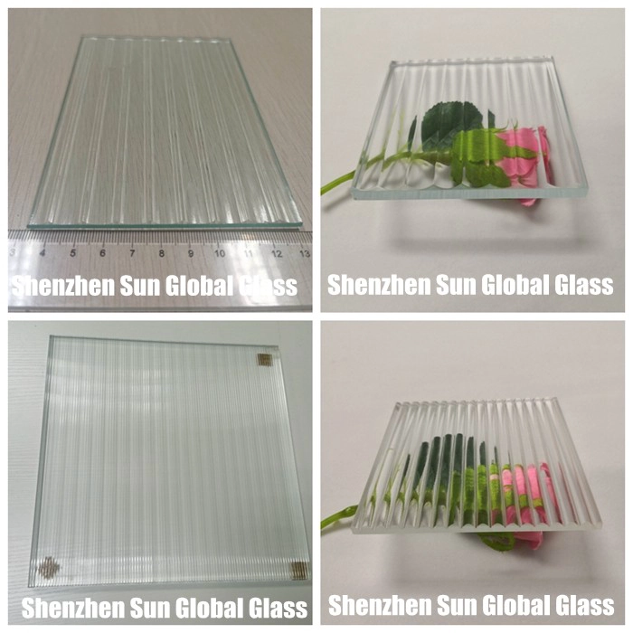 fluted shower door glass