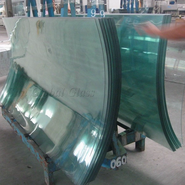 12mm curvado Panel de vidrio, curvado de 12mm hoja de vidrio templado, Panel de vidrio curvado de 12mm