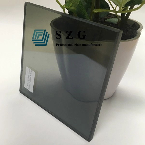 13.52 mm Euro szary REFLEKSYJNE szkło laminowane, 13.52 mm szary Euro REFLEKSYJNE szkło laminowane, szkło odblaskowe Euro szary 6 mm + 1.52 mm pvb + 6 mm jasne hartowanego szkła laminowanego