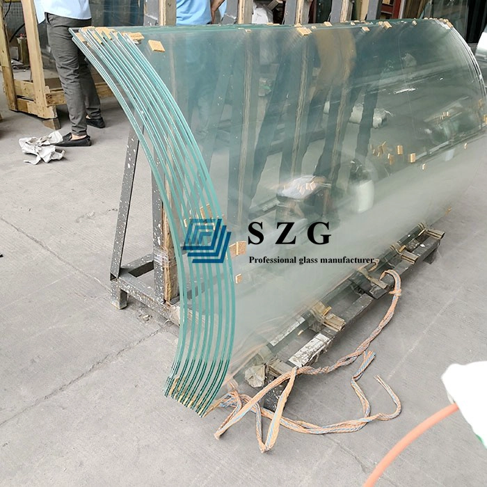 13,52 mm gebogenes laminiertes Hartglasgeländer, 664 klares PVB gebogenes Hartglas für Brüstungen, 6 + 6 mm Sicherheitslaminatglashersteller