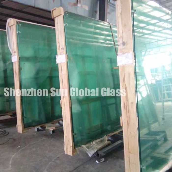 Vidrio laminado templado de 13,52 mm para pistas de pádel, pistas de pádel de cristal sándwich templado transparente de 6 mm + 6 mm con certificación CE y SGCC, pistas de tenis 66,4 ESG VSG