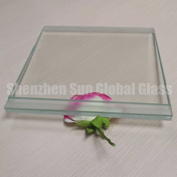 21,52 mm ultra przezroczyste hartowane szkło laminowane ze schodkiem, 10 + 1,52 PVB +10 cena laminowanego szkła hartowanego o niskiej zawartości żelaza, stopniowane krawędzie 1010,4 ekstra przezroczyste ESG VSG