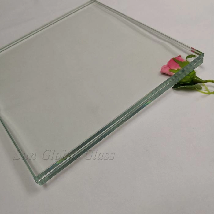 22.28 mm de espesor SGP Vidrio templado laminado de bajo contenido de hierro, 10 mm de espesor Extra Templado Vidrio templado + 2.28 mm Transparente SGP + 10 mm de espesor Extra Claro de vidrio templado