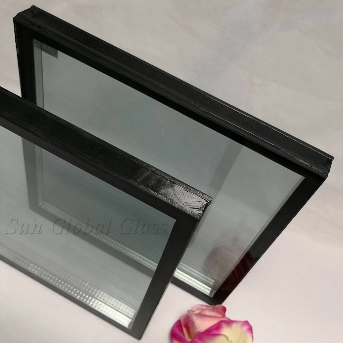 Verre isolé feuilleté trempé de 31,04 mm, verre triple vitrage de 31,04 mm, verre feuilleté trempé de 9,52 mm + gap de 12 mm + verre feuilleté trempé de 9,52 mm