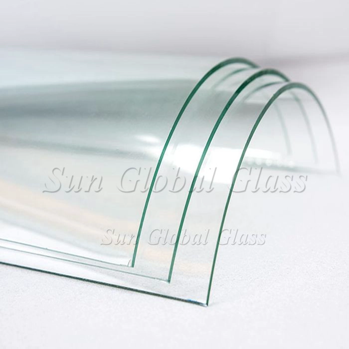 5 mm Safety glass curved shape, Besopke design 5 mm bent glass, colorful 5 mm bent tempered glass