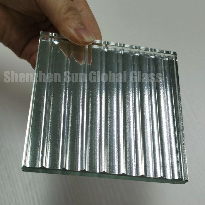 5 mm + 5 mm grube żebrowane szkło laminowane, 55,4-karbowane szkło laminowane, 11,52 mm laminowane szkło trzcinowe