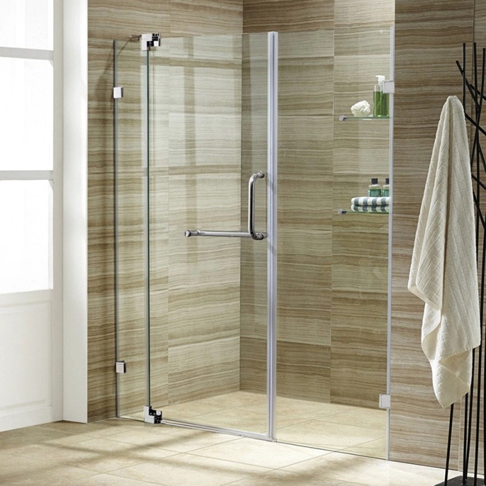 Gabinete de baño de vidrio templado transparente de 6 mm, puerta de ducha de cristal endurecido en seguridad, resistencia de escucha gabinete de ducha de cristal templado