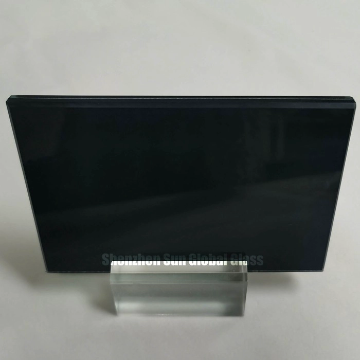 SGCC and CE certificated 10.76mm black color pvb laminated glass,55.2 black colored laminated esg vsg glass, 10.76mm black laminated glass