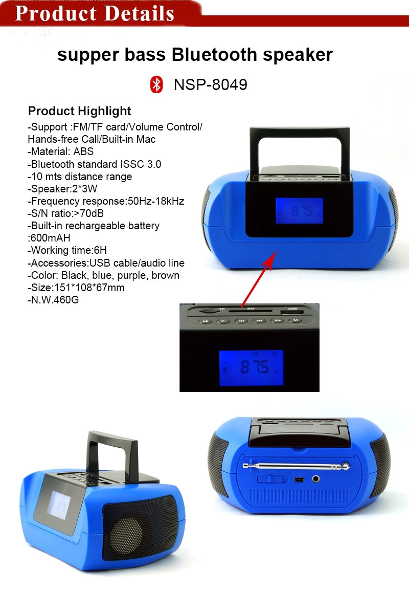 Super Bass Portable Speaker 