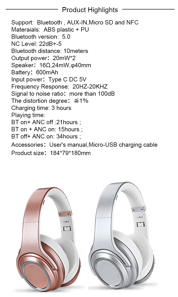 Noise Cancelling Wireless Headphone