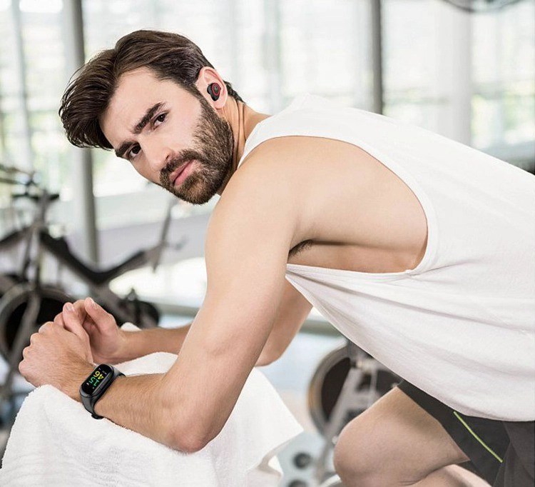 Smart Wristband With Wireless Earbuds
