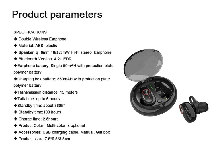 True Wireless Bluetooth Earbuds