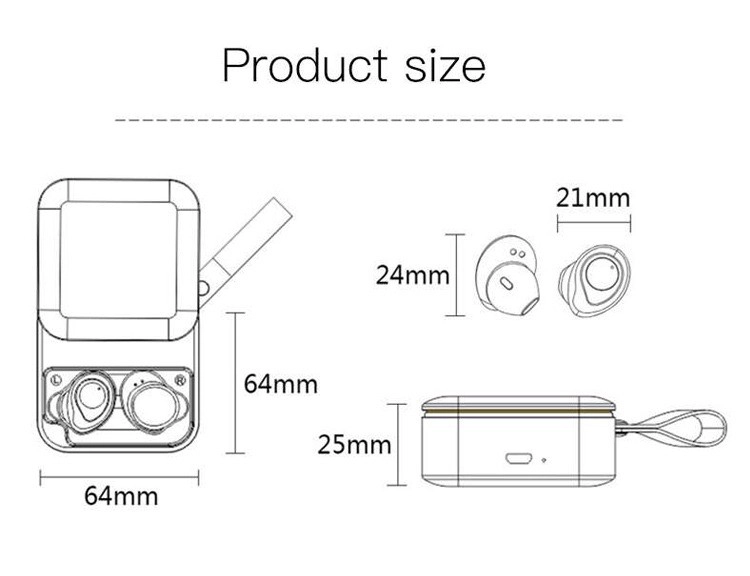 Bluetooth 5.0 Headset Tws Wireless Earphones Twins Earbuds 5d Stereo Headphones
