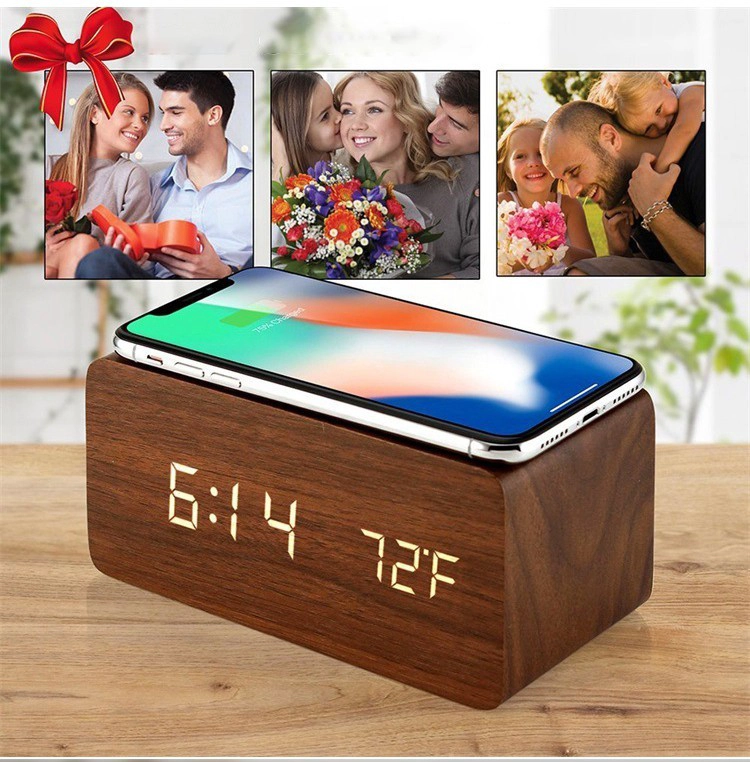 wireless charging alarm clock