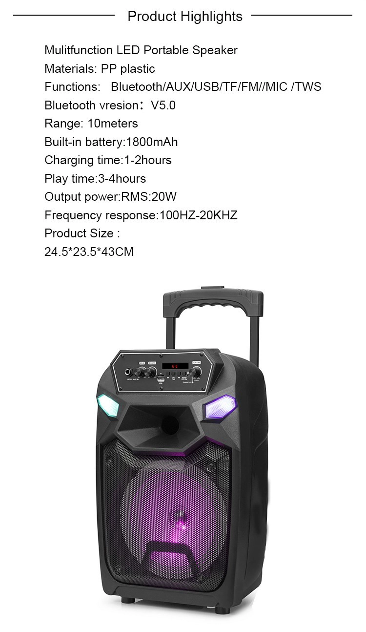 Speaker with led lights wholesaler