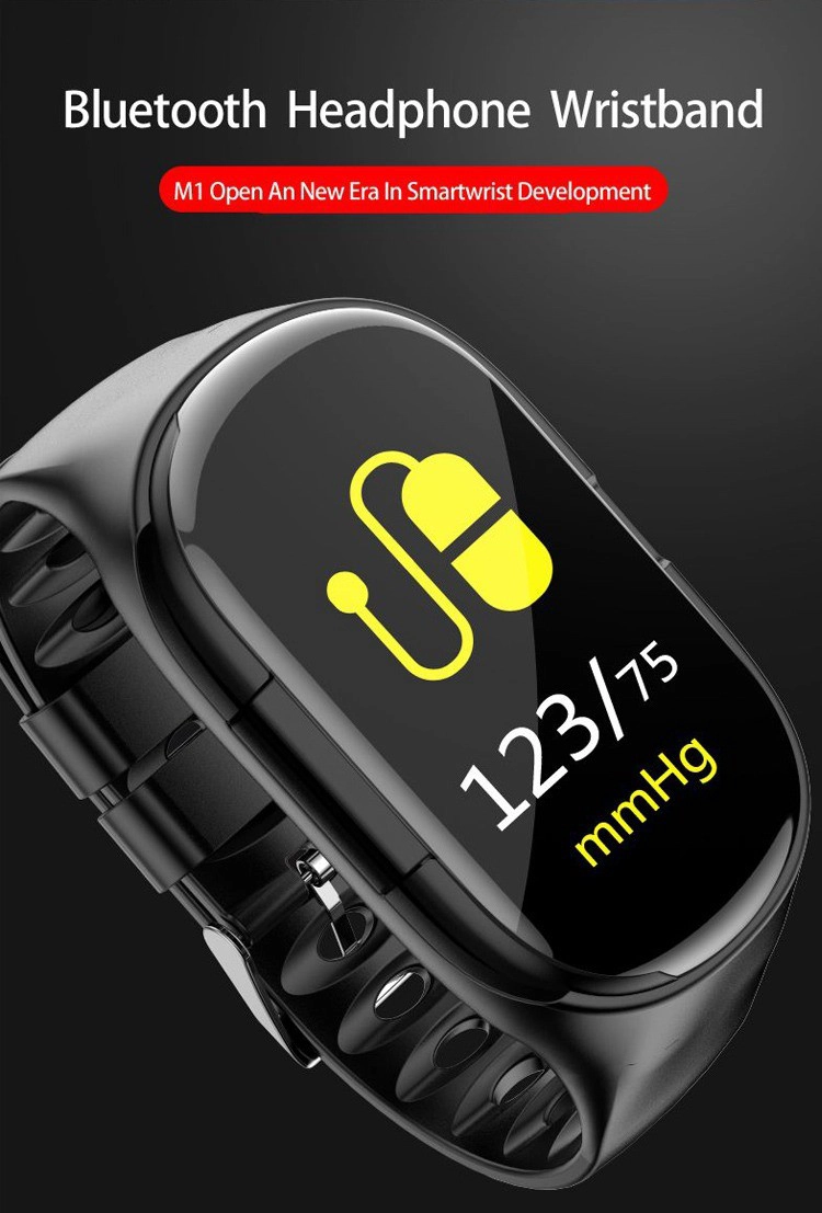 Smart Wristband With Wireless Earbuds