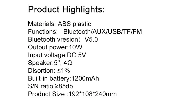 Portable Bluetooth Speaker