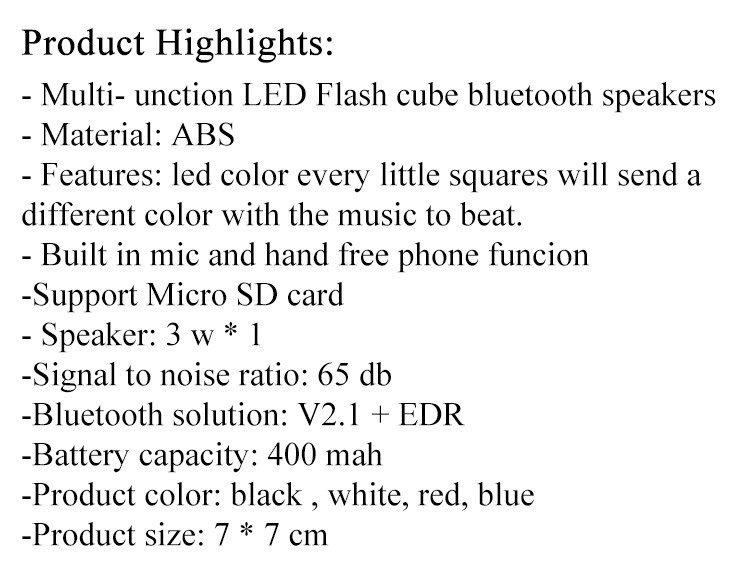 Cube Bluetooth Speaker