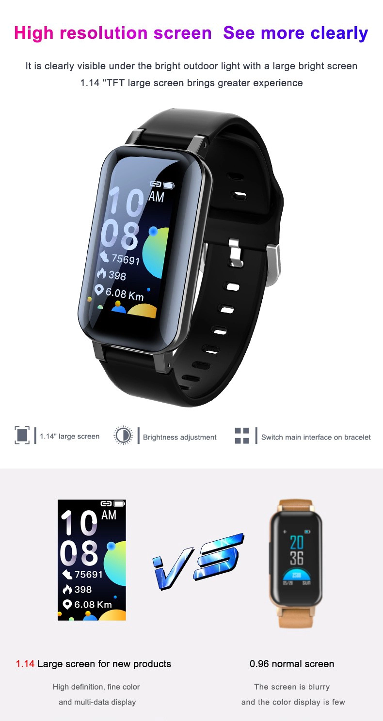 Heart Rate Health Bracelet Waterproof Level IPX-7