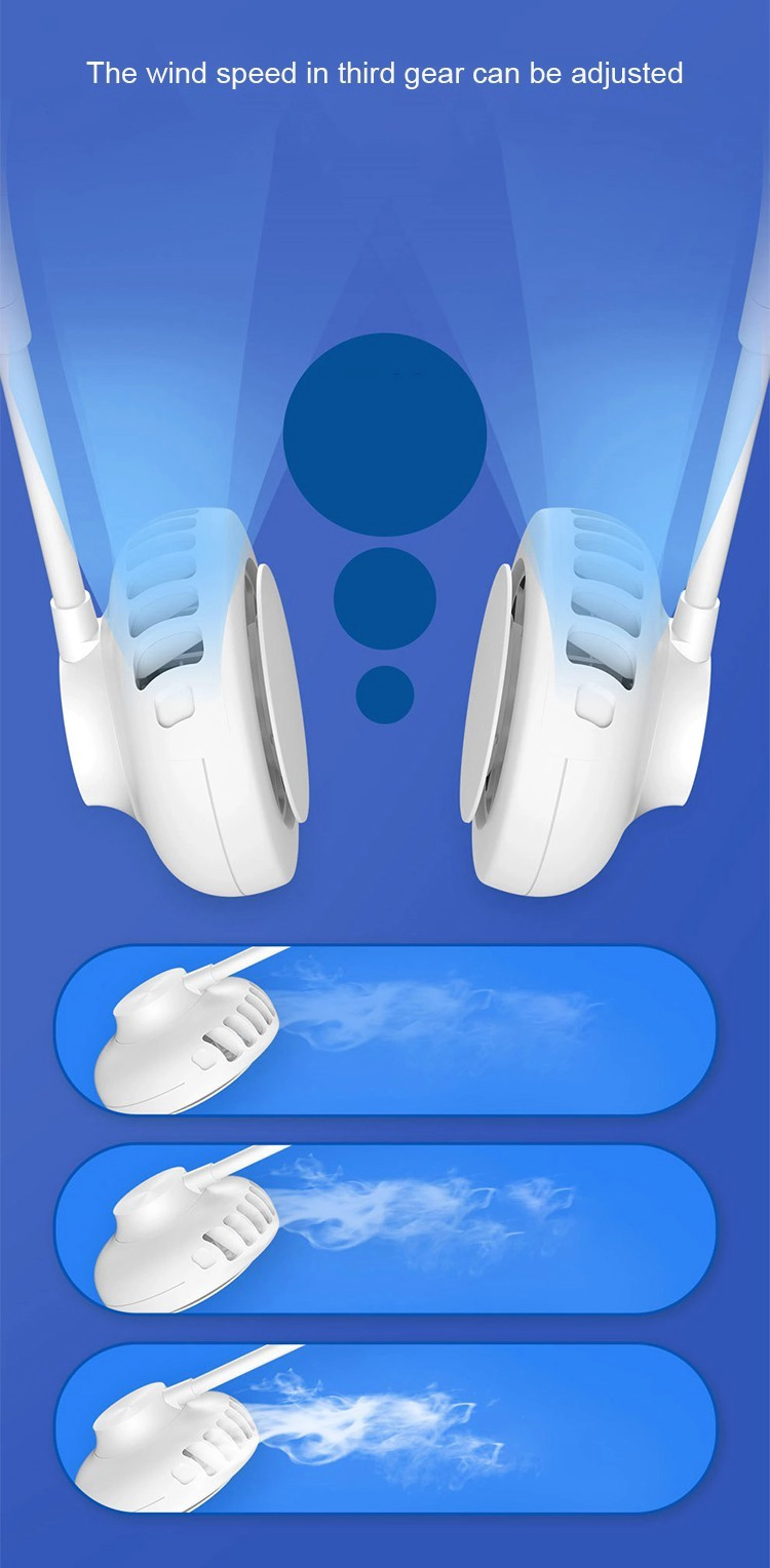 Portable neck fan