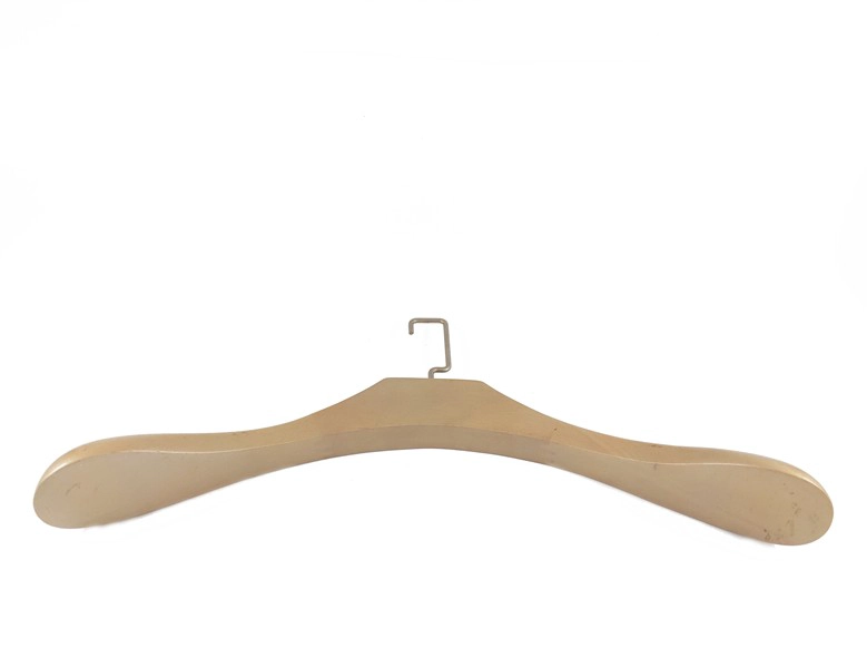 Cintre en bois de cintre de femmes en bois d'or pour des vêtements de femmes