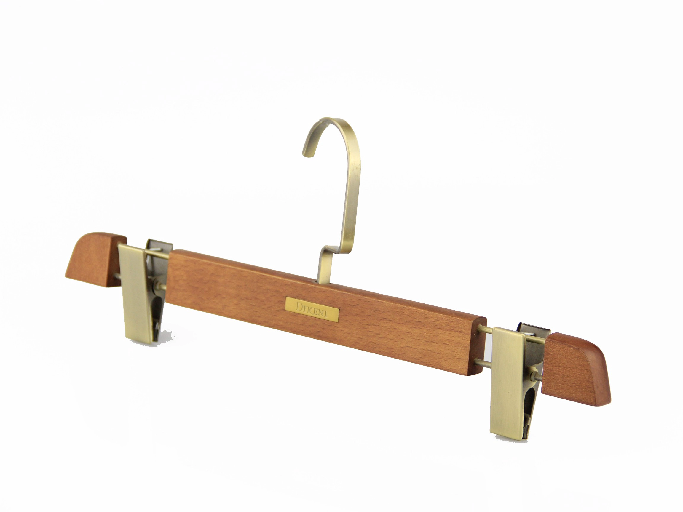 China MBW-003 Luxus braun Holzboden Aufhänger mit Metallplatte-logo Hersteller