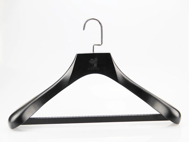 MSW-002 luxury high end wooden clothes hanger men suits hanger with bar