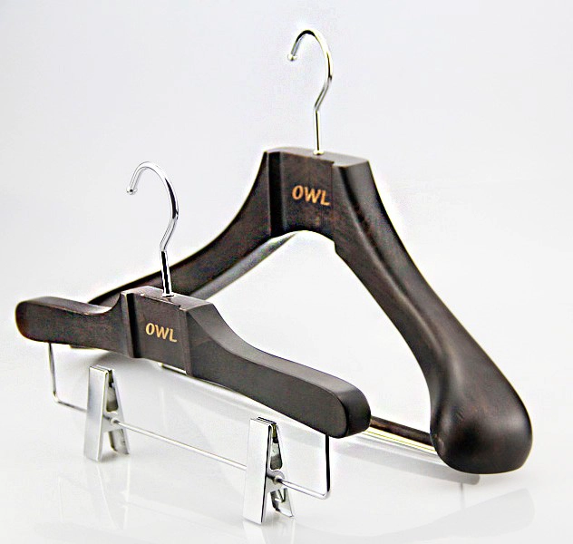 MSW-003 새로운 디자인 나무 디스플레이 옷걸이 바지 걸이 남자 드레스에 대 한 클립