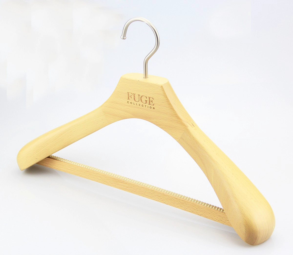 Cabide de RSU-006 barra de madeira natural para o homem se adapte às roupas