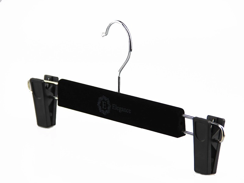 VPH-001 zwart fluwelen broekhanger met antislipoppervlak voor heren of dames