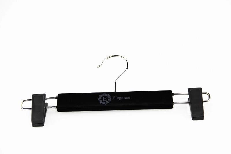 VPH-001 zwart fluwelen broekhanger met antislipoppervlak voor heren of dames