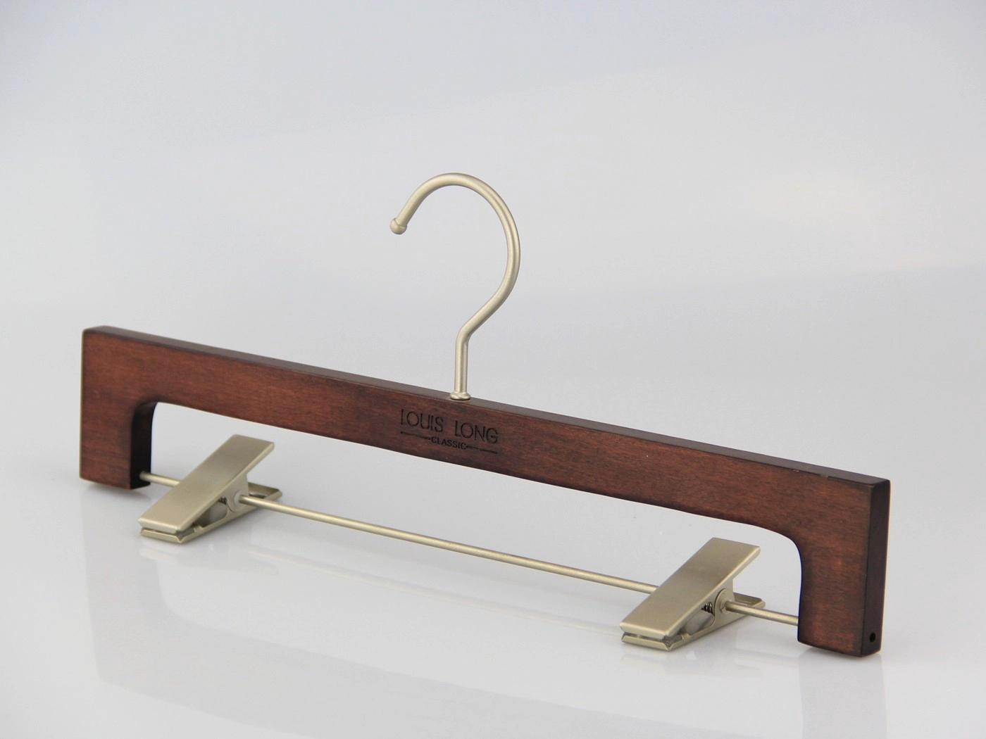 WBW-004 Custom white wood skirt hanger pant hanger