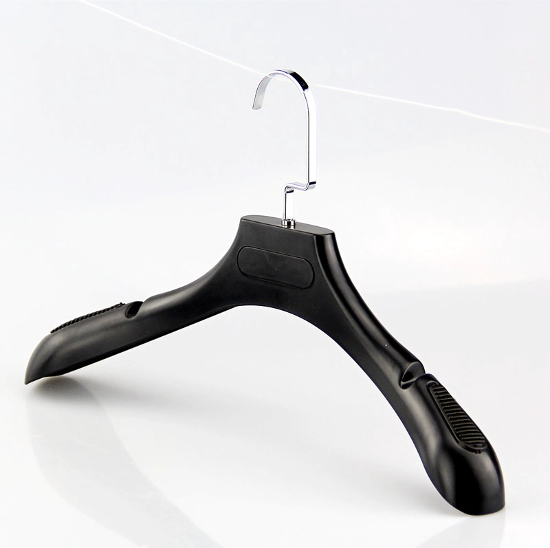 Plstic negro WTP-002 soporte hombro ancho plástico percha para mujeres