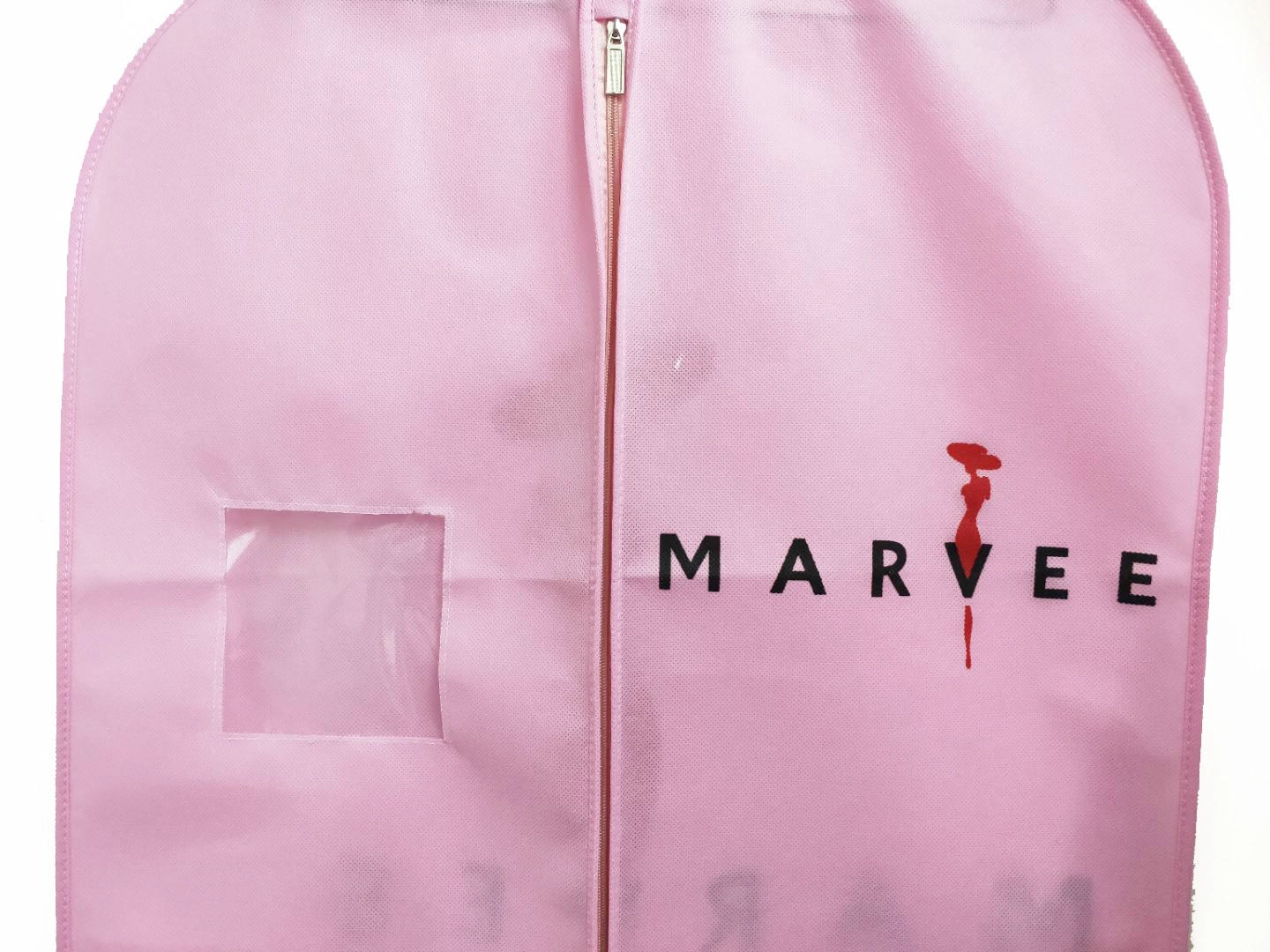 Borse porta abiti in tessuto non tessuto rosa caldo con logo personalizzato