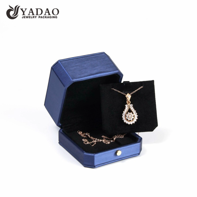 Yadao plastic box jewelry packaging box for ring round corner plastic with button