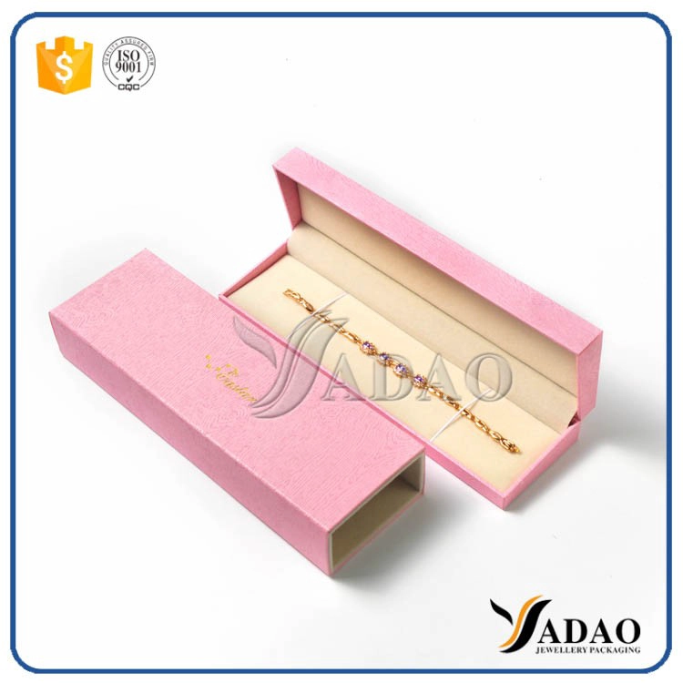 China well-designed wholesale custom warm color  with outside cover plastic jewelry box for ring/bangle/bracelet/necklace/earring packaging manufacturer