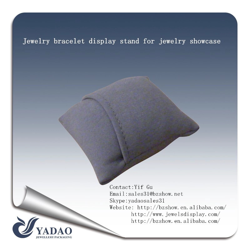 China Chinese jewelry display manufacturer of high quality PU leather watch and bracelet pillows or cushions for jewellery display and exhibitor used for  jewellery shop counter and store window presentation manufacturer