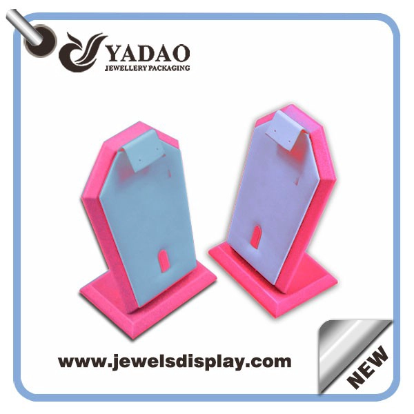China Economic leather custom color and size one set of  jewelry display stand for rings,earrings and pendant exhibitor and presentation wholesale manufacturer