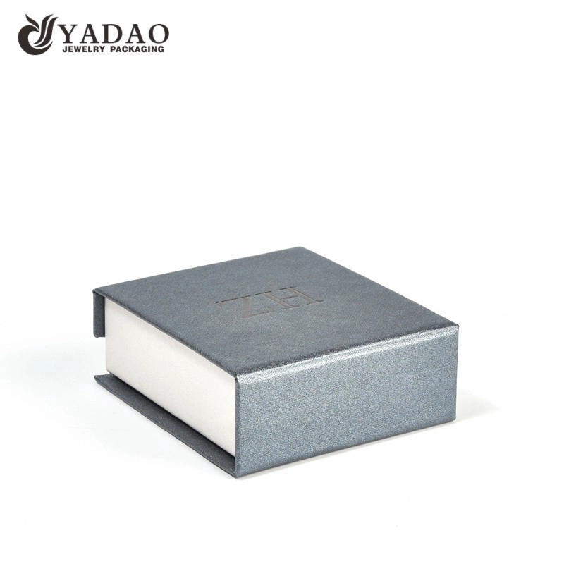 China Gray color jewelry pendant box jewelry packaging customize logo and color manufacturer